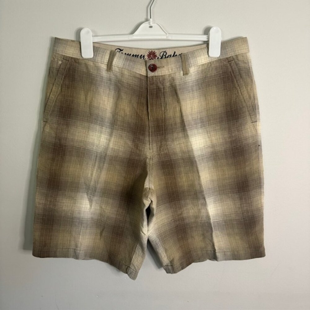 Tommy Bahama Men's Linen Plaid Shorts Size 38